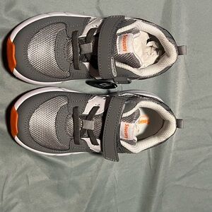 Kids Gray and Orange Sneakers